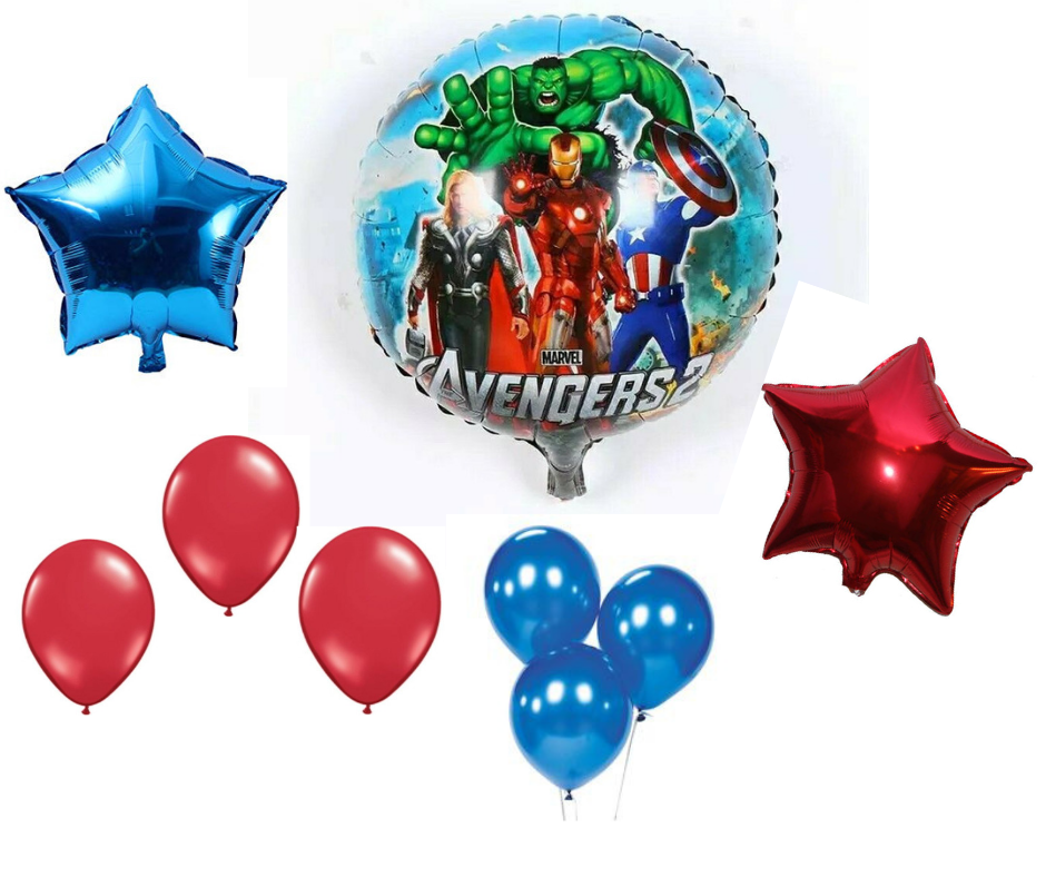 Avengers 9pcs Birthday Party Supplies Balloon Bouquet Maria S