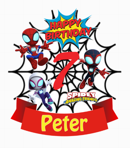 Spidey and his amazing friends Cake Topper