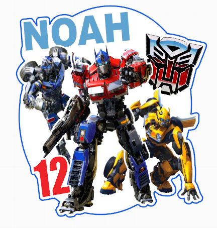 Transformers Party Cake Topper