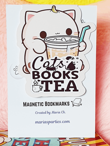 Cat Bobba Tea Magnetic Bookmark