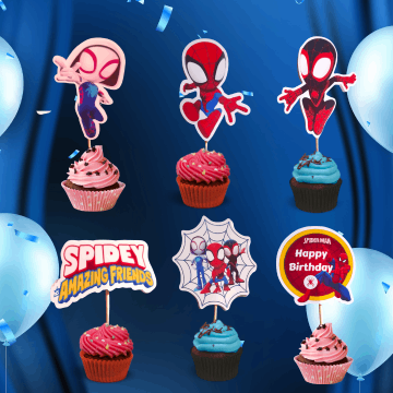 spidey cupcake toppers